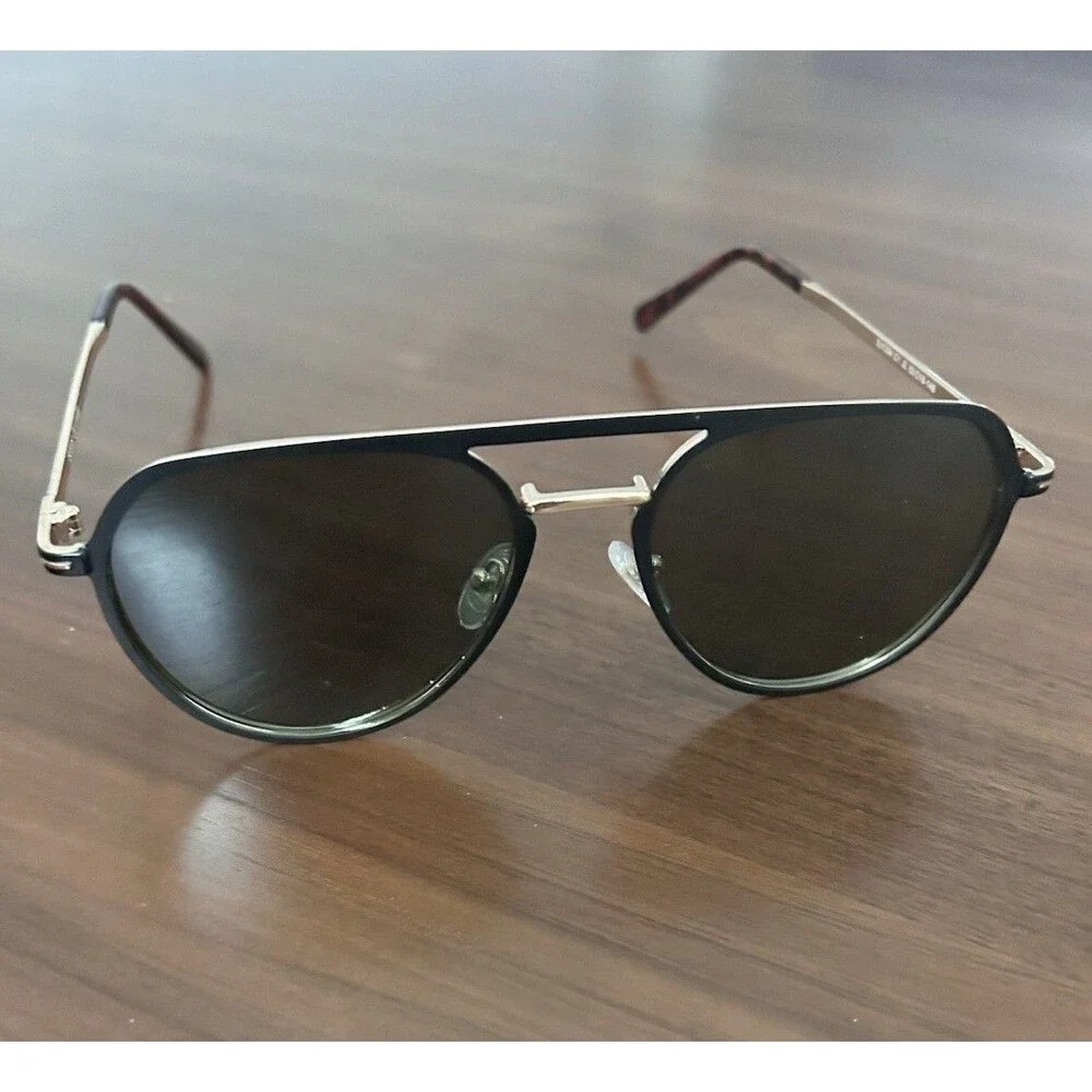 SOJOS SJ1204 Aviator Sunglasses Silver/Black Tinted UV400 53-18-148